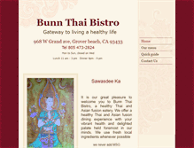 Tablet Screenshot of bunnthaibistro.com